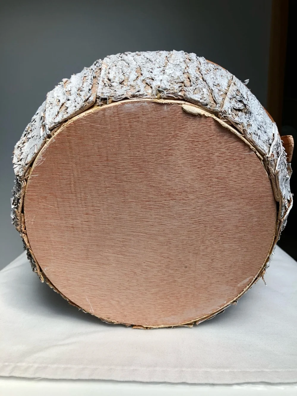 NEW White Birch Bark Basket With Handle